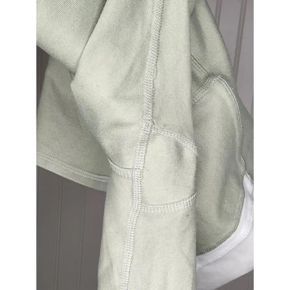 Women's Alo Green and White Cropped Leggings - Size S